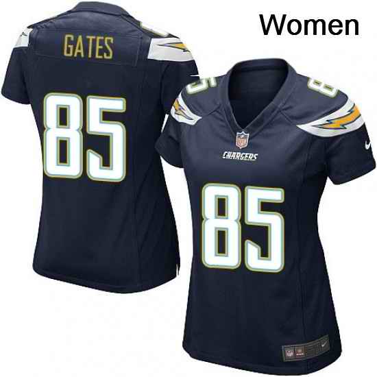 Womens Nike Los Angeles Chargers 85 Antonio Gates Game Navy Blue Team Color NFL Jersey